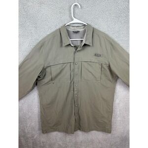 Eddie Bauer Shirt Mens XL Tall Button Up Long Sleeve Outdoor Fishing Vented
